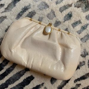 VINTAGE Judith Leiber style faux snakeskin clutch
